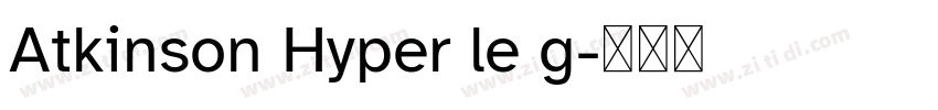 Atkinson Hyper le g字体转换